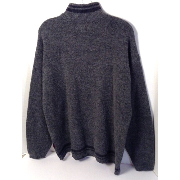 Vtg Woolrich Sweater Men L Gray Wool Blend Hand Framed Pullover Knit Grandpa - Picture 7 of 12